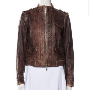 Tory Burch Leather Bomber